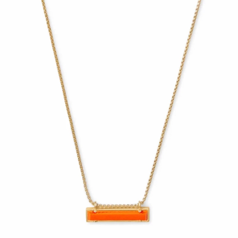 Kendra Scott Gold-plated Orange Leanor Pendant Necklace